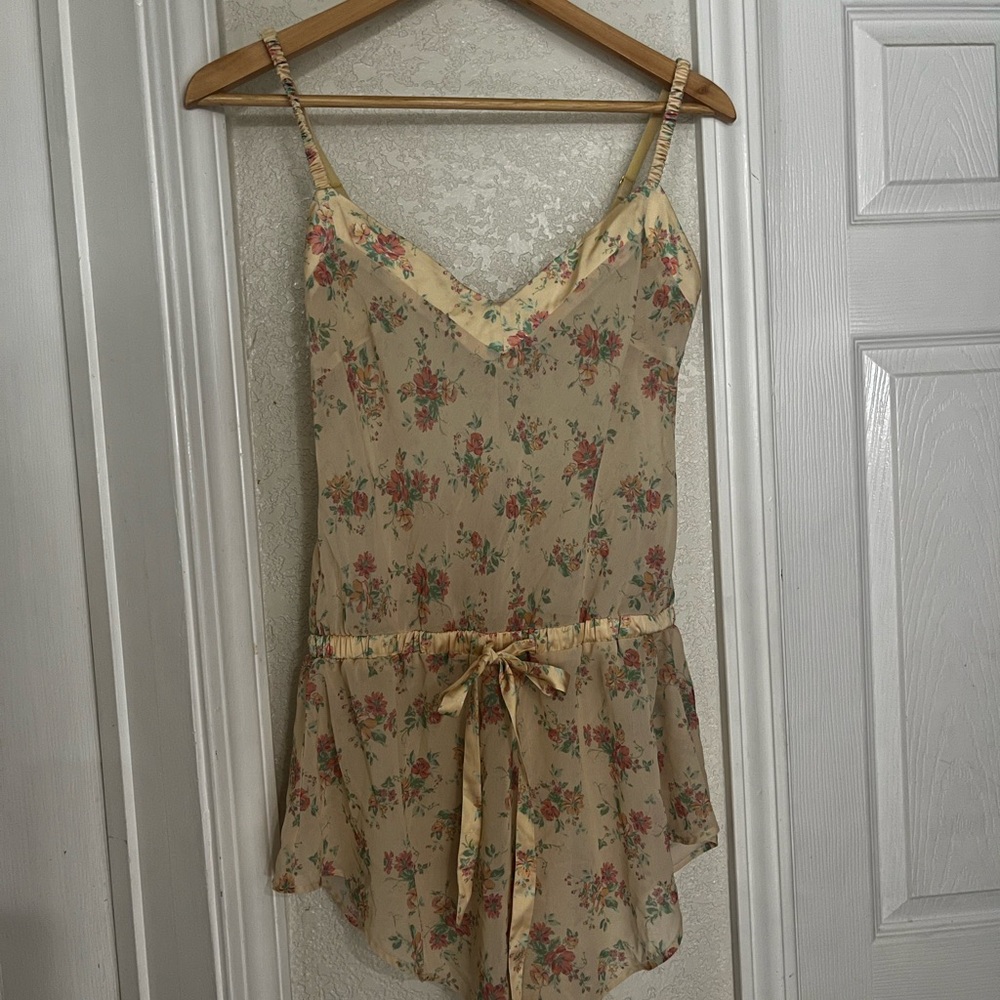 Floral Print Women's Romper